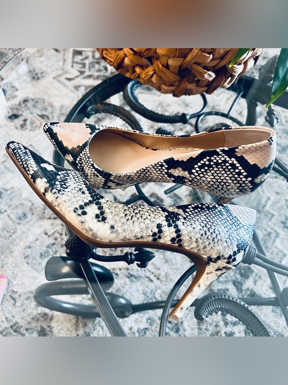 Alfani "Step 'N Flex" Jeules Snakeskin Print Pumps - Picture 6 of 7